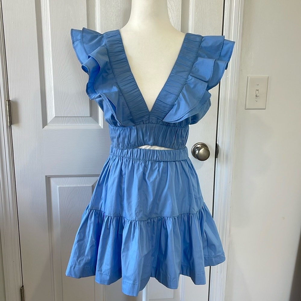 Blue Abercrombie Top and Skirt Set Size Small